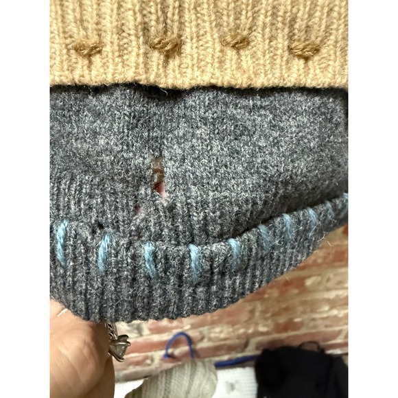 AS‎ IS Crispina FFrench Designs OS Handmade Patchwork Art-to-Wear Hoodie Sweater - Picture 14 of 16